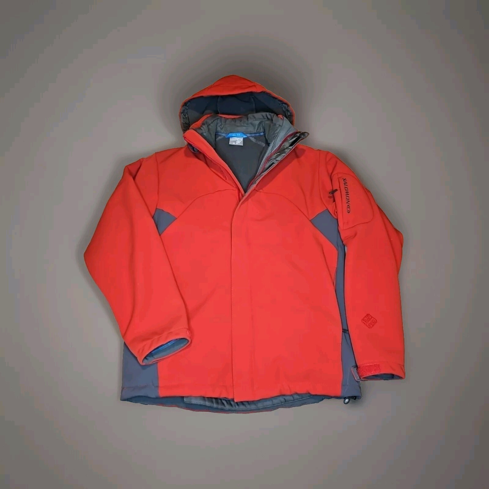 Giacca invernale uomo Salomon Clima Pro Extreme 3 in 1 snowboard neve rosso grigio MED