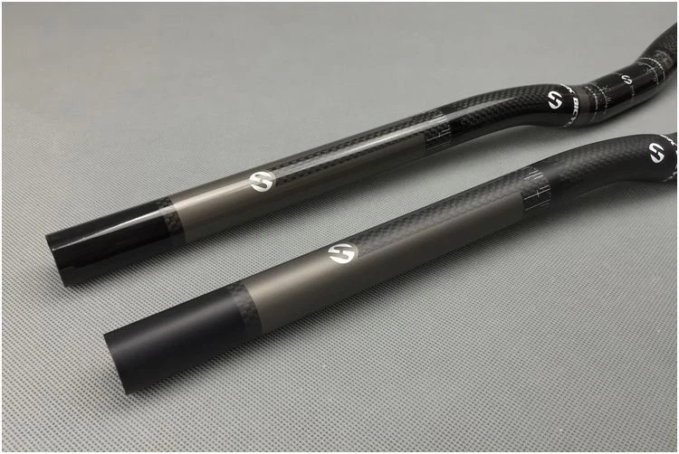 Carbon 3K MTB Mountain Road fixie Bicycle Kids Bike Riser bar Short Handlebar - Image 3 of 4