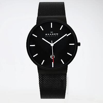 Skagen Klassik 40mm Black PVD Steel Black Dial Mesh Mens Skagen Klassik 40mm Black PVD Steel Black Dial Mesh Mens