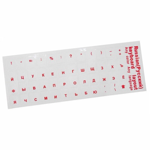 Russian Transparent Stickers Waterproof For PC Laptop Keyboard_Letters L3U7 - Afbeelding 11 van 11