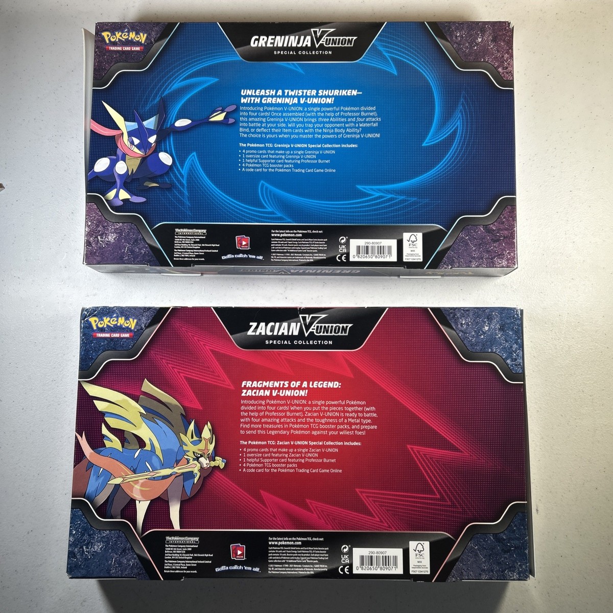 Pokemon TCG: 2021 Greninja & Zacian V-Union Special Collection Box