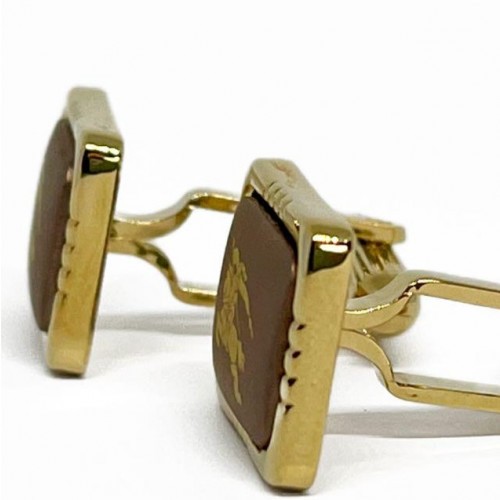BURBERRY EKD モチフ シッフアッフ トロストリンク フティ EKD Stamp Cufflinks in Silver - Men | Burberry® Official