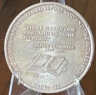 VERY RARE VINTAGE THE EAGLE MINT .999 FINE SILVER ART ROUND - OLIVER CROMWELL