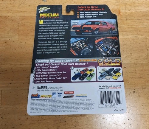 *CHASE* WHITE LIGHTNING JOHNNY LIGHTNING 1970 Mercury Cougar Eliminator - Picture 2 of 4