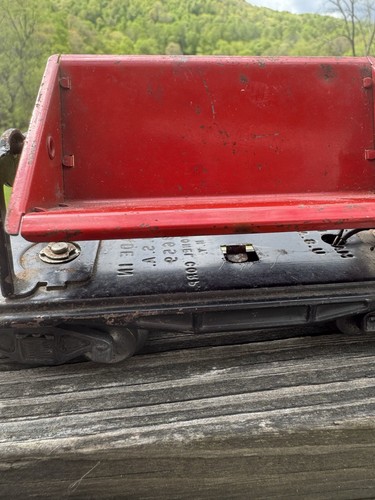 1939-42 VINTAGE PREWAR LIONEL #3659 O GAUGE OPERATING COAL DUMP CAR Untested - Picture 3 of 24