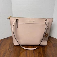 MICHAEL Michael Kors Voyager East West Leather Tote Blush Pink