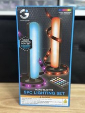 Sound Reactive 5pc Lighting Set - Smartgear LED Party Lights Music Sync