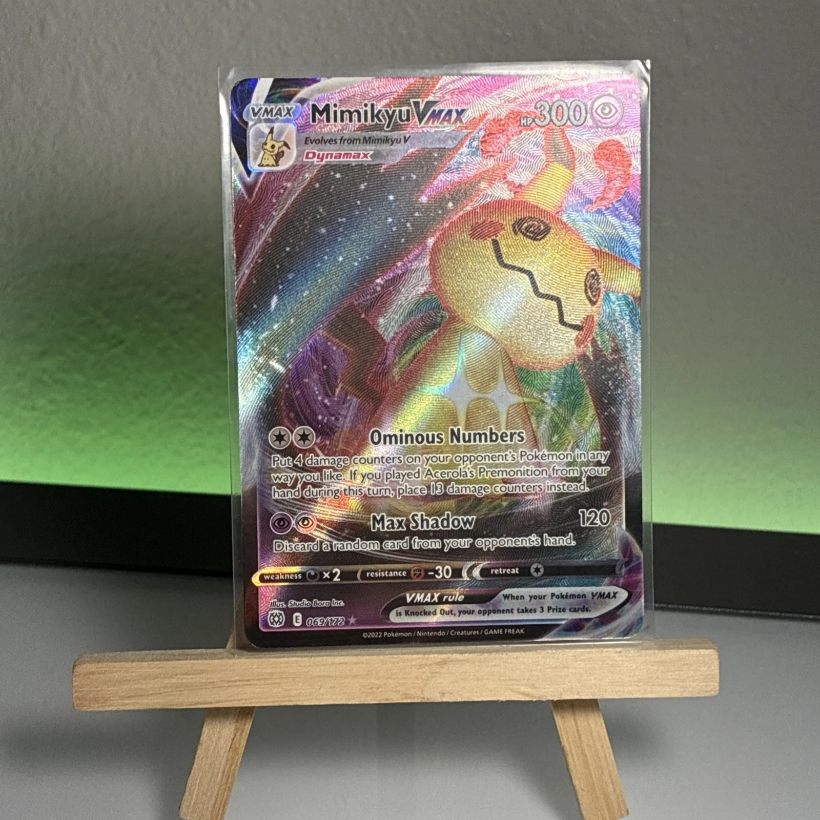 Mimikyu VMAX 069/172 Brilliant Stars Ultra Rare Holo Pokemon TCG Card NM