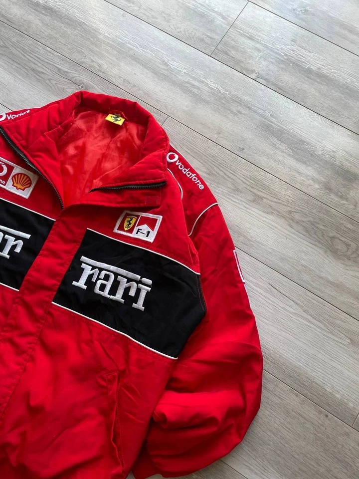 Vintage Ferrari Formula One Racing Jacket Michael Schumacher Vodafone 90 Size XL - Image 3 of 4