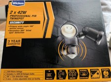 Wickes 2 X 42W Graphite Professional PIR Twinslot Security Light