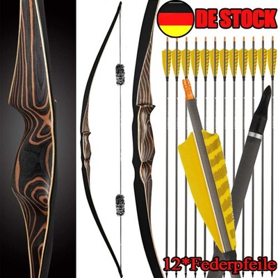 54'' 20-70lbs Traditioneller Recurvebogen Bogenschießen Jagd Bogen Jagdpfeile DE