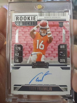 #ad 2024 Contenders Troy Franklin Rookie Ticket Variation On Card Auto RC AU $22.00