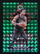 2023 Panini Mosaic Choice Green Fusion Prizm 13/18 Nic Claxton Nicolas #179 17ph