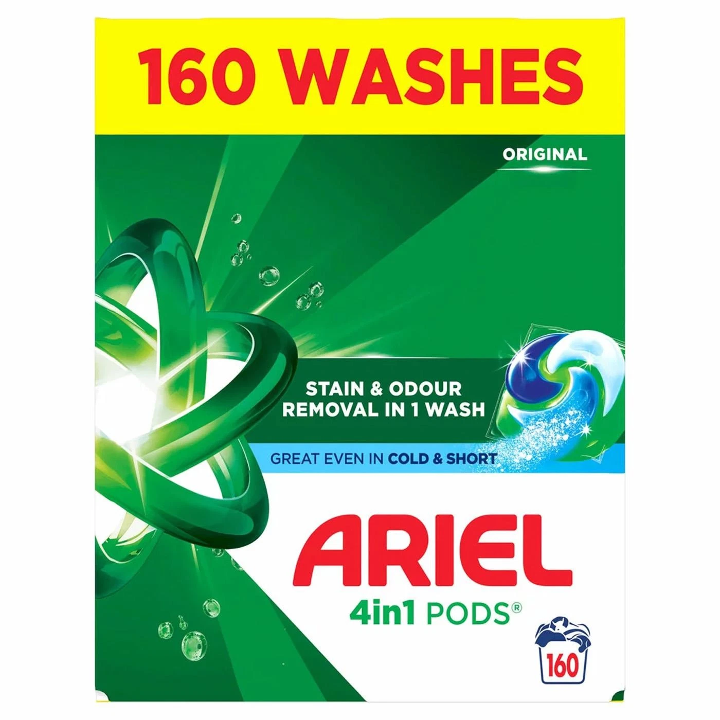 Ariel 4 in 1 Original Wash Pod Laundry Detergent Power Washing Pack