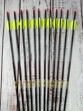 Dozen (12) Gold Tip Black Label Quantum arrows 400 2" vanes micro-diameter