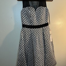 Jovani Cocktail Dress Size 4 Womens Black Multicolor Beaded Dry Clean