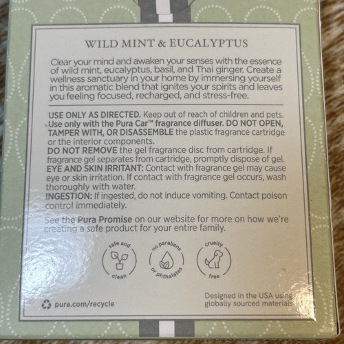 NEW Nest Wild Mint Eucalyptus Smart Home Fragrance Refill 2x033fl oz - Picture 6 of 8