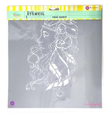 Scrapbook Craft STENCIL 12"x12" Free Spirit Janie Dougherty, Prima Marketing