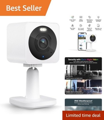 Cam OG Indoor/Outdoor Security Camera with Built-in Spotlight & Motion Alerts