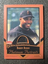 2003 Fleer Platinum * BARRY BONDS PORTRAITS GAME-WORN JERSEY PATCH RELIC /100