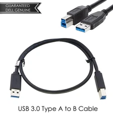 New Dell Short 60cm 0.6m 2ft USB 3.0 Type A to B Cable CBL-USB-ATB / CTKVX