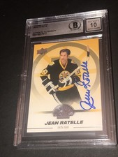 BECKETT 10 GEM MINT AUTOGRAPH JEAN RATELLE 2023 CENTENNIAL SIGNED CARD 017