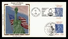 DR WHO 1986 FDC JOINT ISSUE STATUE OF LIBERTY FRANCE COLORANO SILK CACHET R42317