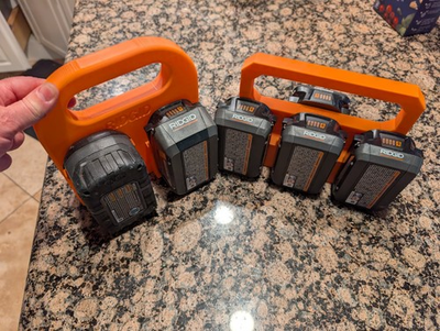 #ad 4 or 6 Slot Battery Caddy Holder Compatible with RIDGID 18V Batteries $23.95