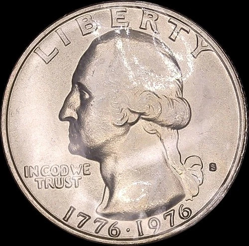 1976 S Washington Quarter US Mint Bicentennial Silver Uncirculated 40% Type 4