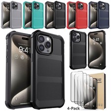 For Apple iPhone 15 Pro Phone Case Hybrid Double Layers Cover / Screen Protector