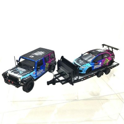 Time Micro1/64 Rubicon + Honda Civic + 3 Anhänger Set