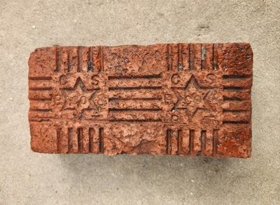 #ad Coffeyville Ks Antique Red Sidewalk Paver Brick $10.00