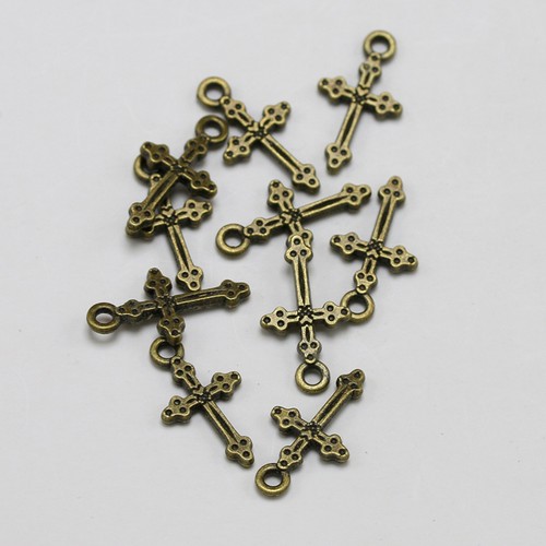10pcs Alloy Cross Shape Pendants Charms DIY Jewelry Making Accessory for - Picture 9 of 12