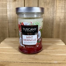 Tuscany Ltd 18 Oz Candles W/ Essential Oils Christmas Holidays Mint Meringue New