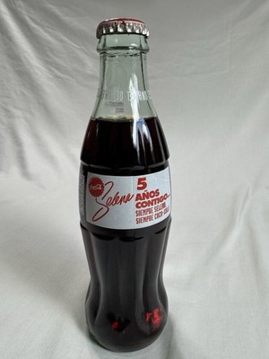 Rare 90s Coca-Cola Selena Commemorative Bottle 5 Años Contigo Limited Edition 
