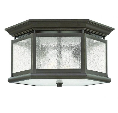 Hinkley 1683OZ 9" 2-Light Outdoor Ceiling Mount in Oil Rubbed Bronze - Picture 2 of 2