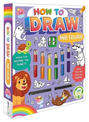 How to Draw And Colour Book With Colouring Pens - Ages 3-6 - Paperback