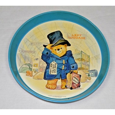 Vintage Metal Tray Paddington Bear Film Fair 1976 BBC Enterprises 12 Inch