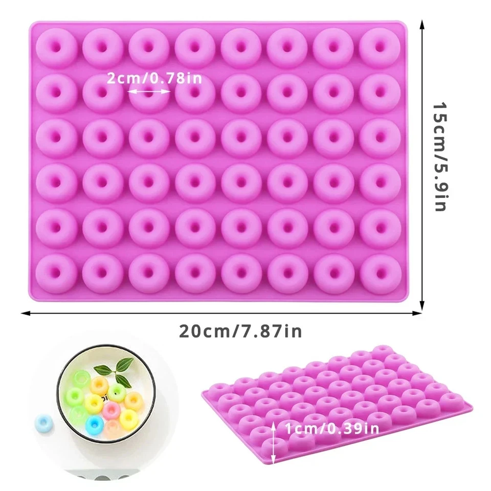 Vielseitige Silikon Backform für Mini Donuts, Gummibärchen und Schokolade - Bild 2 von 4