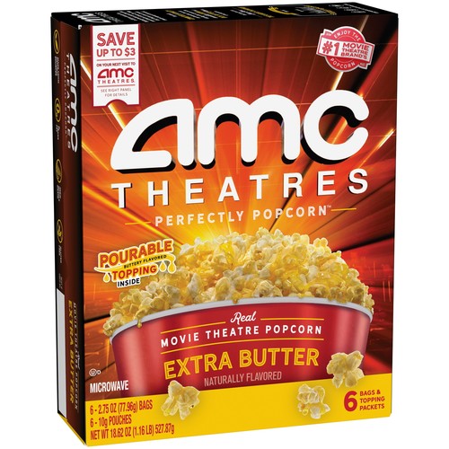 AMC Theatres Microwave Popcorn 6ct, Extra Butter - Picture 9 of 12