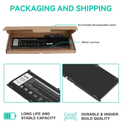 86Wh 69KF2 Battery for Dell G7 15 7500 G15 5510 5511 5515 5520 5521 XPS 15 9500 - Picture 6 of 6