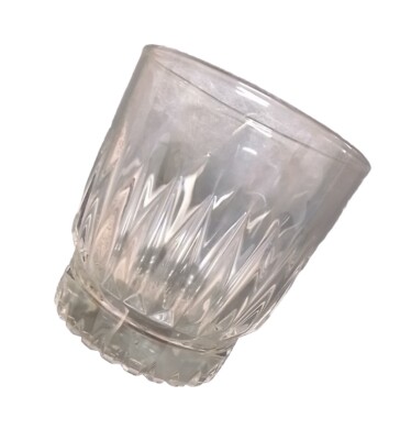 One Libbey Glass Winchester DuraTuff 8 ounce Rocks clear USA vintage Glasses