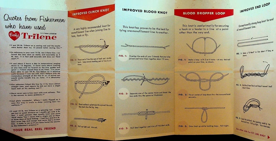 Atar nudos con Trilene años 50 pesca Berkley & Co Spirit Lake Iowa Foto 3 de 3