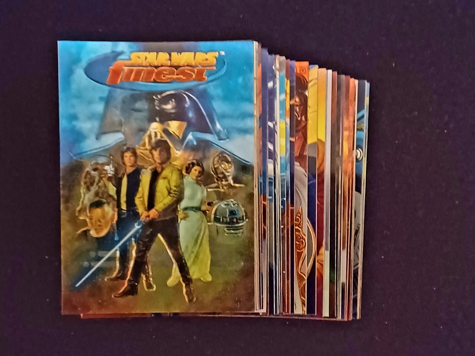 1996 TOPPS STAR WARS ЛУЧШИЕ РОСКОШНЫЕ ХРОМИРОВАННЫЕ КОЛЛЕКЦИОННЫЕ КАРТОЧКИ ПОЛНЫЙ БАЗОВЫЙ НАБОР 1-90 - Изображение 2 из 4