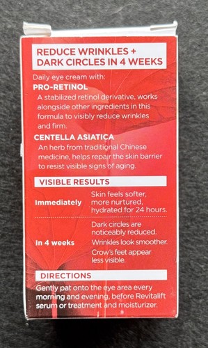 🧴 L'Oreal Revitalift Eye Cream 0.5oz – Anti-Wrinkle + Firming – NEW Sealed 🧴 - Picture 3 of 5