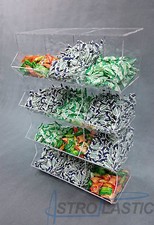 Contenitore espositore porta caramelle in plexiglass 12 scomparti