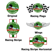 1948 Sinclair Aviation Gasoline Vinyl Decal Sticker Motor Oil Gas Globes