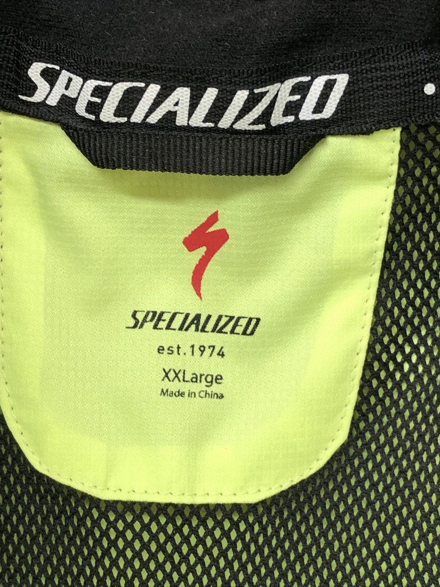 Specialized Convertible Green Cycling Wind Jacket Sz 2X Zip Off