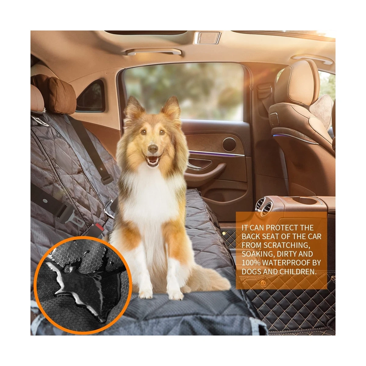 BRONZEMAN 100 Waterproof Bench Car Seat Cover Protector Strong