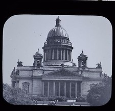 Glass Magic Lantern Slide Photo Russia St Petersburg S. Isaacs Cathedral Newton